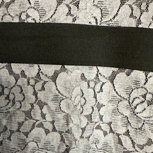 H&M Gray Lace Sleeveless Knee Length Dress, Size 14, Pre-owned - Picture 4 of 6